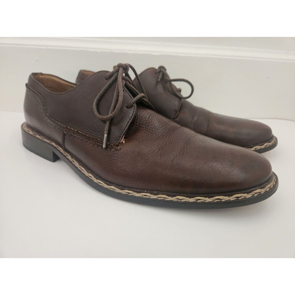 John Varvatos Size 9 M Brown Oxford Leather Dress Shoes Men